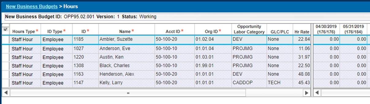 Costpoint integrated bid and proposal budgeting with Contract Management screenshot